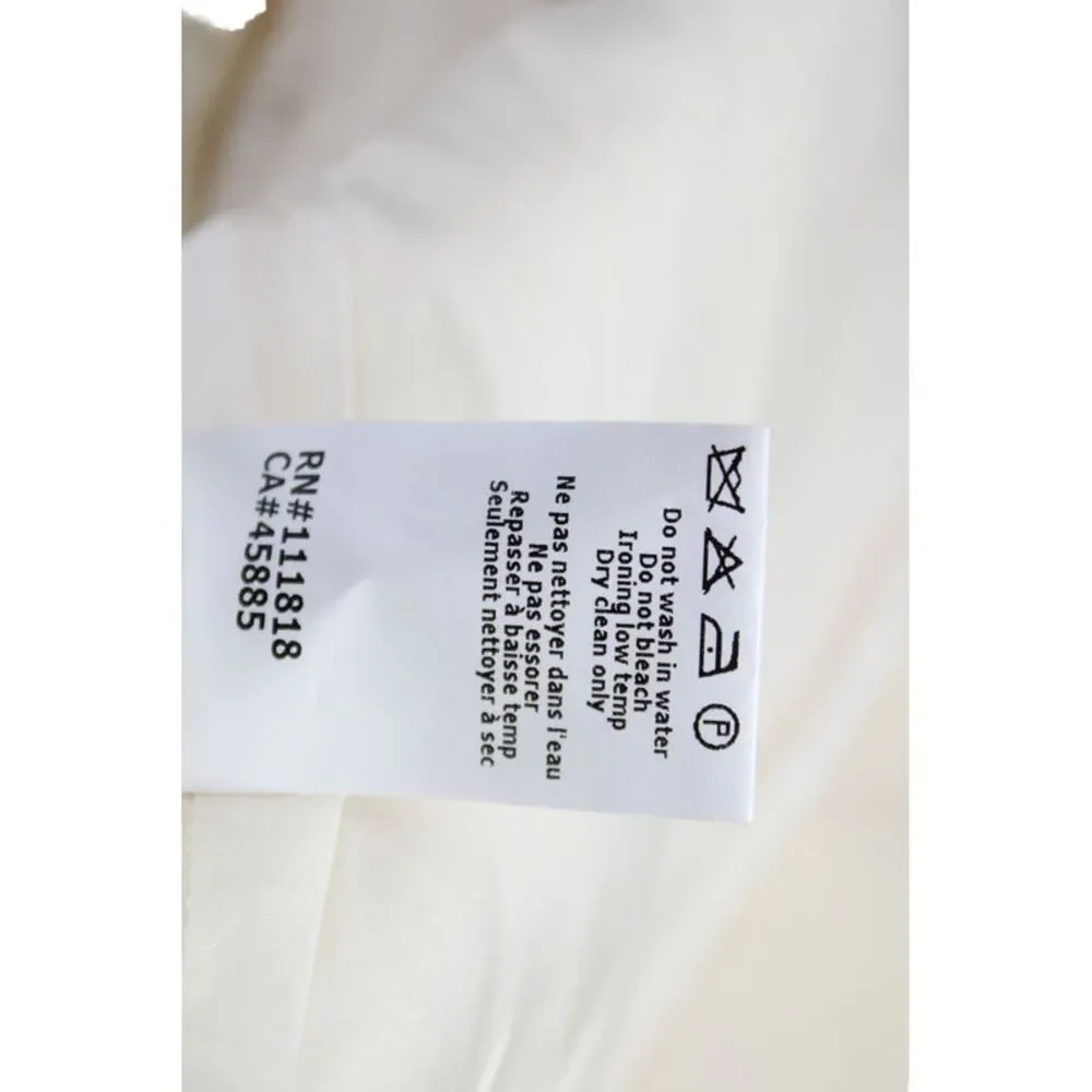 Michael Kors Womens Sheath Dress Ivory Virgin Wool Zip Short Sleeve Size 4